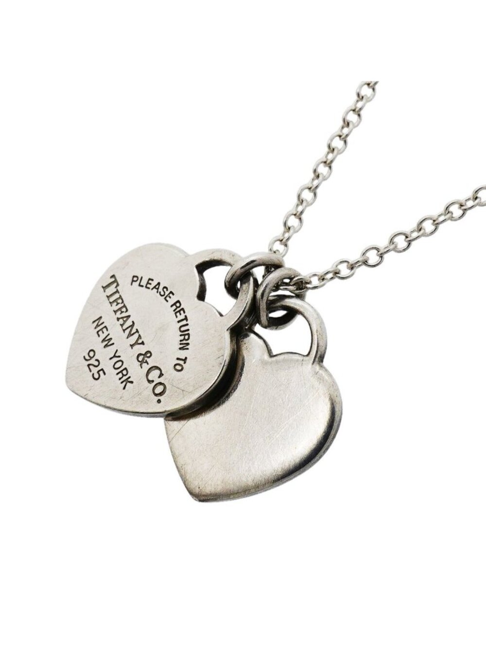 Tiffany & Co Necklace Double Return to Tiffany Heart 925 Sterling Silver